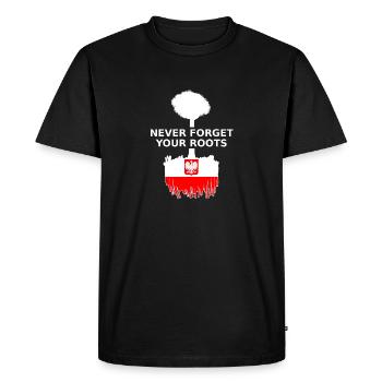 Pologne Pologne Polish Roots Polska Polski - T-shirt Premium bio Homme - noir - Devant - Nico (187cm)