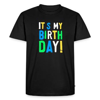 C'est Mon Anniversaire Garçon Et Fille - T-shirt Premium bio Homme - noir - Devant - Nico (187cm)