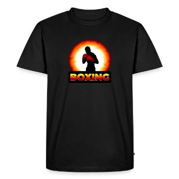 Boxe - T-shirt Premium bio Homme - noir - Devant - Nico (187cm)