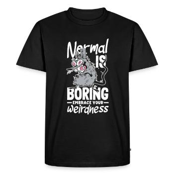 Normal est ennuyeux Embrassez votre bizarrerie - T-shirt Premium bio Homme - noir - Devant - Nico (187cm)