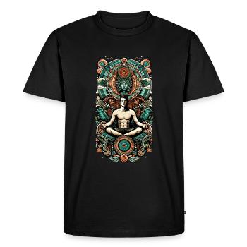 Modern Ayahuasca Spiritual - Men's Premium Organic T-Shirt - black - Front - Nico (187cm)