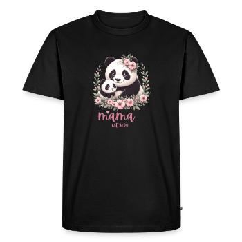 Mama est 2024 I Panda Bear Maman I Première fois maman - T-shirt Premium bio Homme - noir - Devant - Nico (187cm)