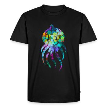 calamar - T-shirt Premium bio Homme - noir - Devant - Nico (187cm)