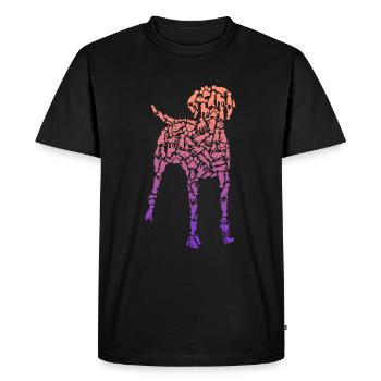 Braque de Weimar Chiens Chien Maman Dames Enfants Vizslas - T-shirt Premium bio Homme - noir - Devant - Nico (187cm)