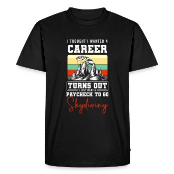 Skidiving Adrenaline Flying - Men's Premium Organic T-Shirt - black - Front - Nico (187cm)