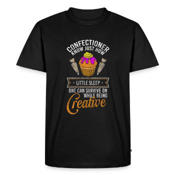 Tartelettes pâtissière - T-shirt Premium bio Homme - noir - Devant - Nico (187cm)