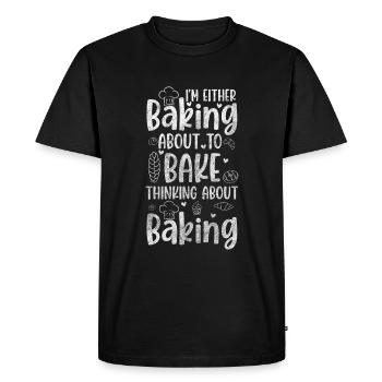 Tartes à gâteau au four - T-shirt Premium bio Homme - noir - Devant - Nico (187cm)
