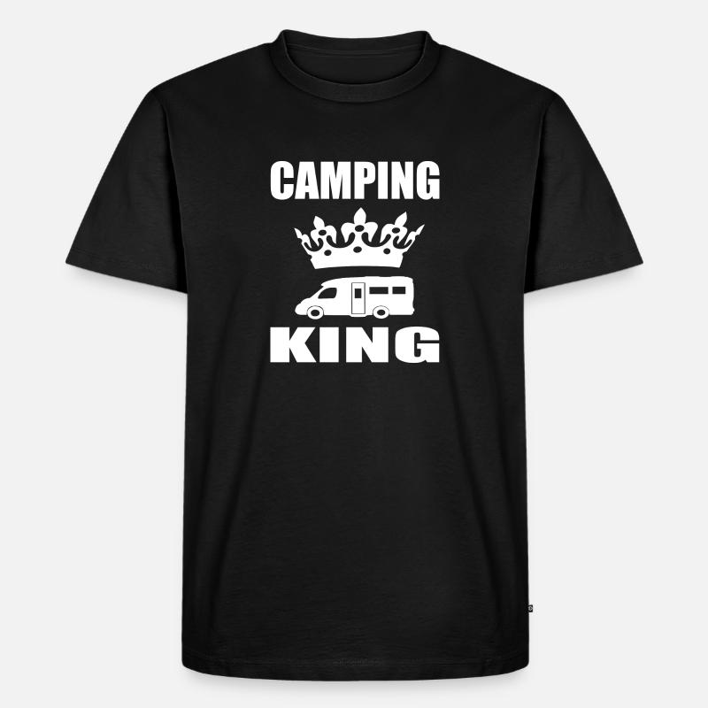 camping - Männer Premium Bio T-Shirt - Schwarz
