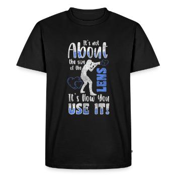 Camera Heartbeat - Men's Premium Organic T-Shirt - black - Front - Nico (187cm)