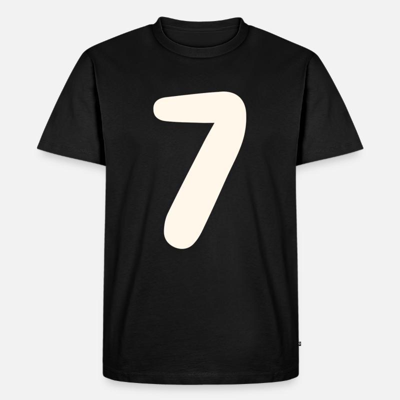7 - Männer Premium Bio T-Shirt - Schwarz