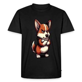Corgi Corgi Gallois Corgi Corgi Propriétaire Corgi Corgi - T-shirt Premium bio Homme - noir - Devant - Nico (187cm)