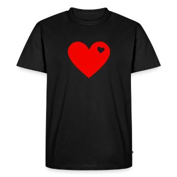 J'aime mon bébé maman papa - T-shirt Premium bio Homme - noir - Devant - Nico (187cm)