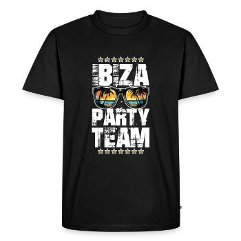 Ibiza Party Team - Men's Premium Organic T-Shirt - black - Front - Nico (187cm)