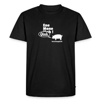 Vertretungskraft - Männer Premium Bio T-Shirt - Schwarz - Vorne - Nico (187cm)