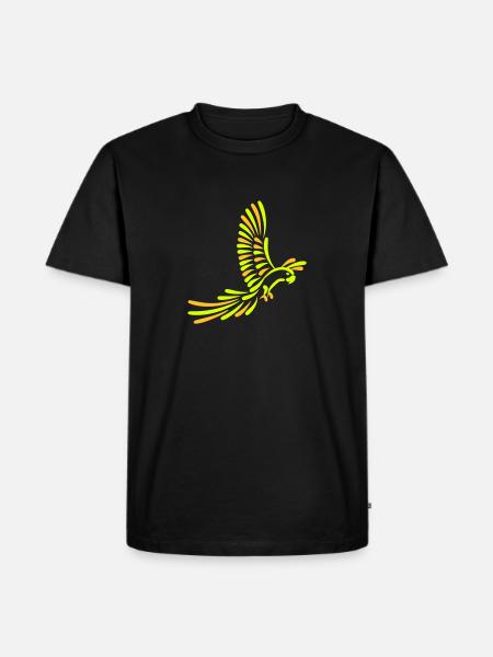 Papagei - Männer Premium Bio T-Shirt - Schwarz