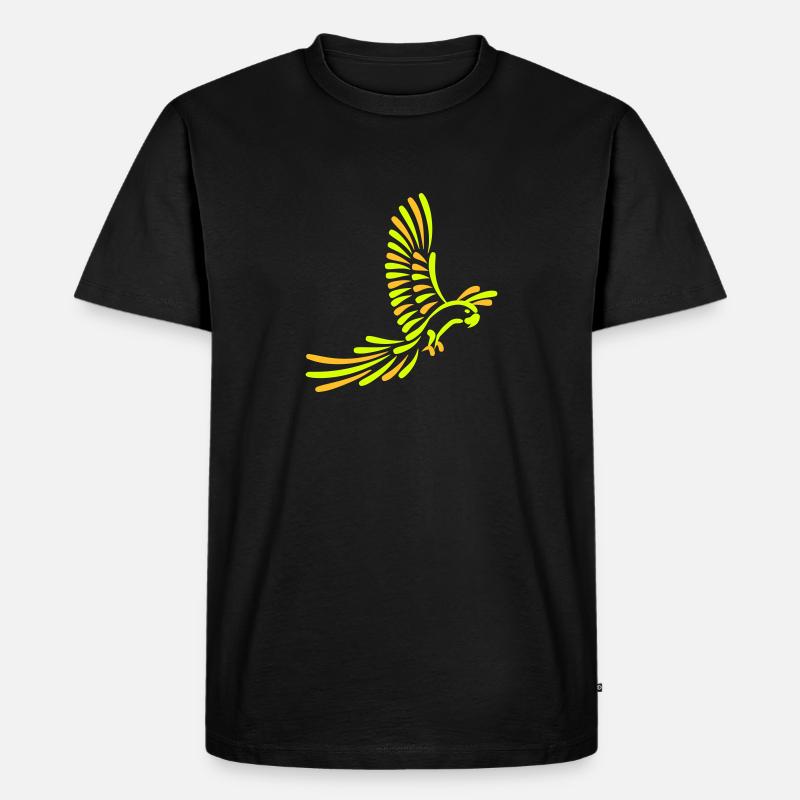 Papagei - Männer Premium Bio T-Shirt - Schwarz