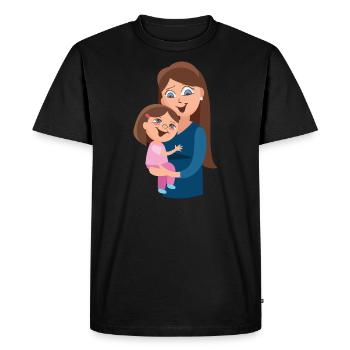 Mother and Daughter Mother Daughter - Men's Premium Organic T-Shirt - black - Front - Nico (187cm)