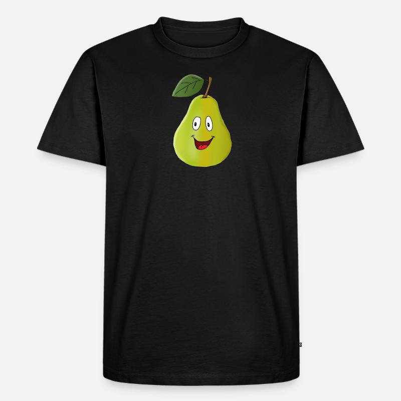 Birne mit gesicht - Männer Premium Bio T-Shirt - undefined