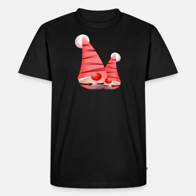 Gnome - Männer Premium Bio T-Shirt - Schwarz