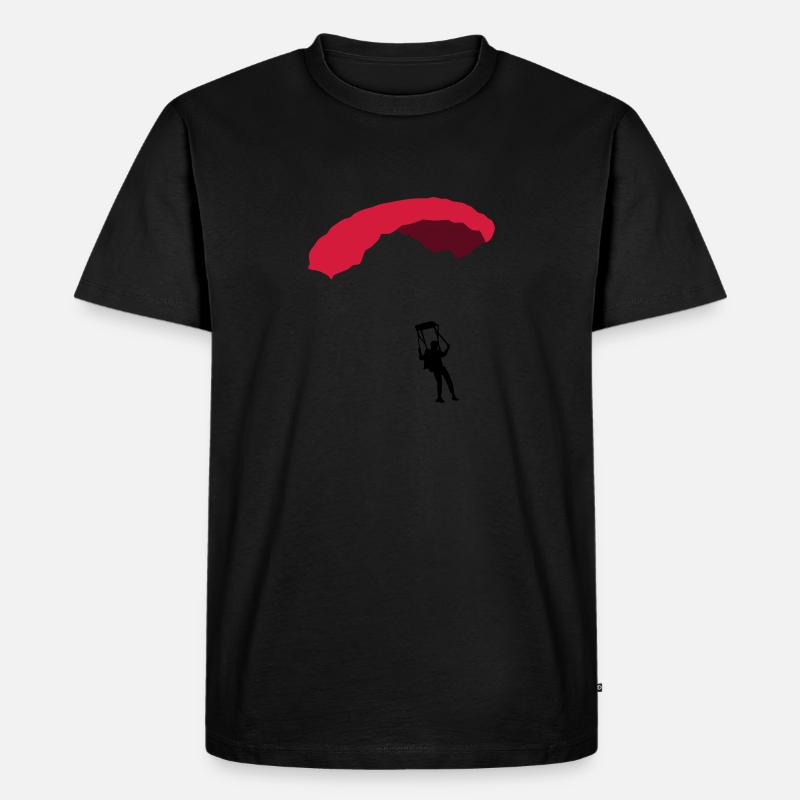 fallschirm_3c - Männer Premium Bio T-Shirt - Schwarz