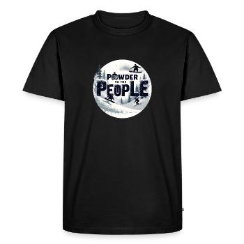 Powder to the People – Snowboard & Powder - T-shirt Premium bio Homme - noir - Devant - Nico (187cm)