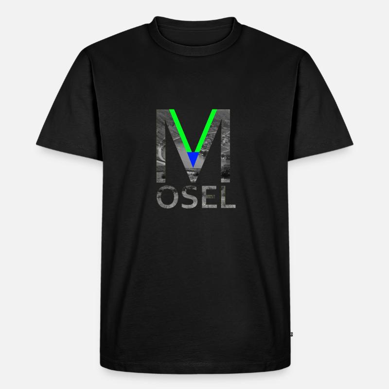 Mosel G - Männer Premium Bio T-Shirt - Schwarz