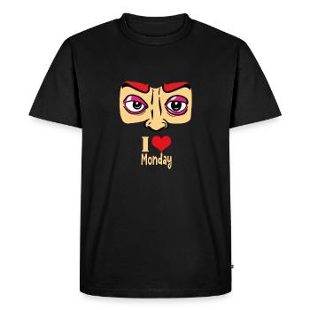I love monday sarcastic t shirt - T-shirt Premium bio Homme - noir - Devant - Nico (187cm)