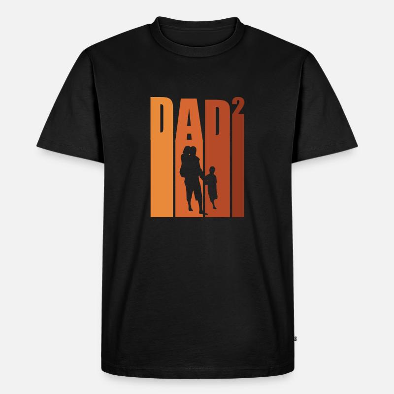 Papa Geschenk Vater Geschenkidee - Männer Premium Bio T-Shirt - Schwarz
