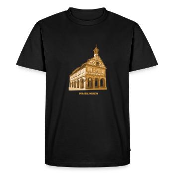Hôtel de ville de Waiblingen - T-shirt Premium bio Homme - noir - Devant - Nico (187cm)