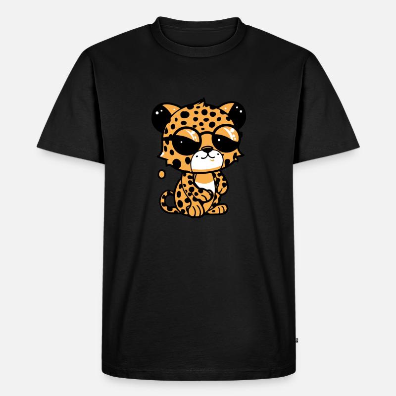 Zoolto der Leopard - Männer Premium Bio T-Shirt - Schwarz