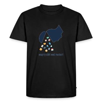 empty shit and restart - Men's Premium Organic T-Shirt - black - Front - Nico (187cm)