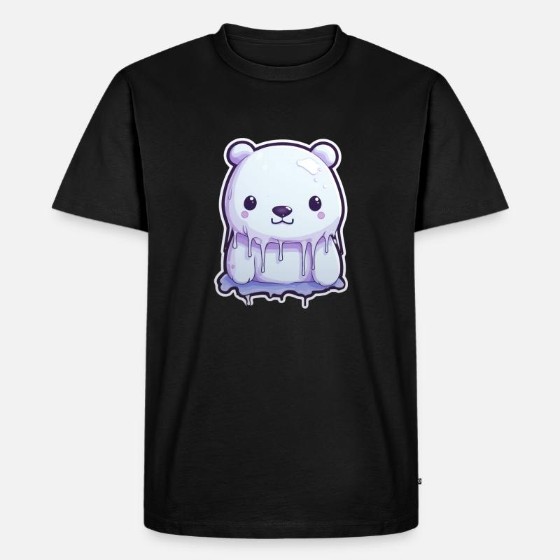 Süßer Eisbär Eis - Männer Premium Bio T-Shirt - Schwarz