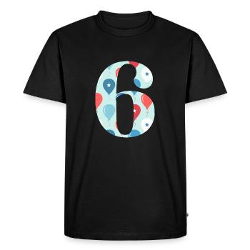 6th anniversary balloon - Men's Premium Organic T-Shirt - black - Front - Nico (187cm)