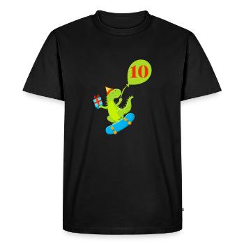 10e anniversaire dinosaure mignon - T-shirt Premium bio Homme - noir - Devant - Nico (187cm)