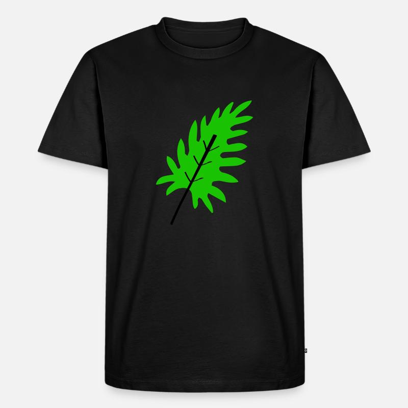blatt 2 - Männer Premium Bio T-Shirt - Schwarz