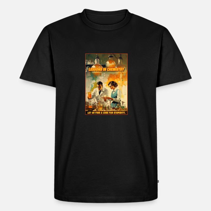Lessons for Chemisty - Männer Premium Bio T-Shirt - Schwarz