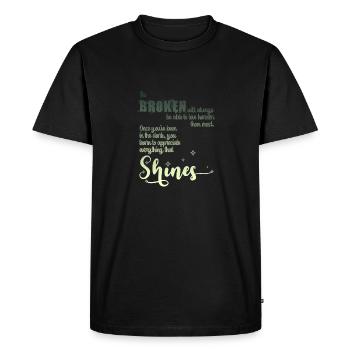 Resilient Love (mint) - Men's Premium Organic T-Shirt - black - Front - Nico (187cm)