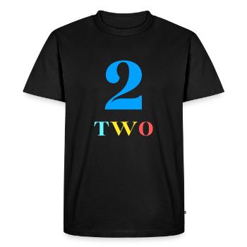 Two-2e anniversaire - T-shirt Premium bio Homme - noir - Devant - Nico (187cm)