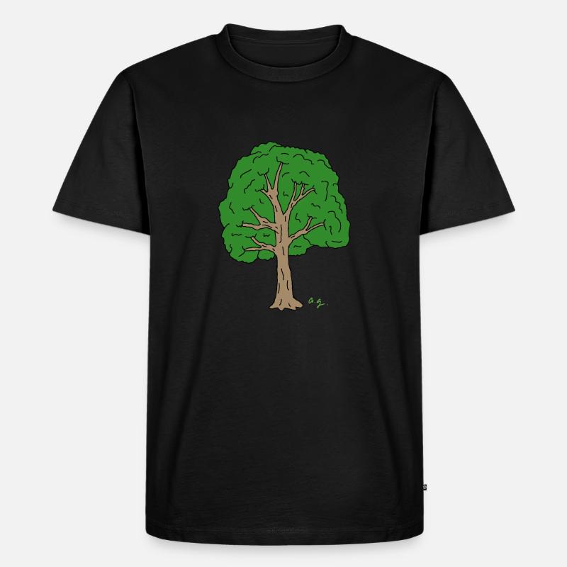 Baum - Männer Premium Bio T-Shirt - Schwarz