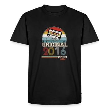 Elegant Retro Gift: 2016 Vintage - Men's Premium Organic T-Shirt - black - Front - Nico (187cm)