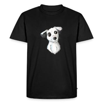 Jack Russell Pattern 6 - Men's Premium Organic T-Shirt - black - Front - Nico (187cm)