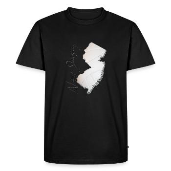 New Jersey (États-Unis) | Vrai volley-ball | Carte Sct - T-shirt Premium bio Homme - noir - Devant - Nico (187cm)