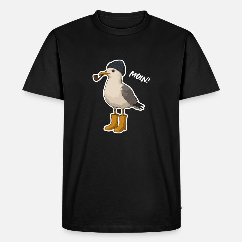 Moewe cool moin - Männer Premium Bio T-Shirt - Schwarz