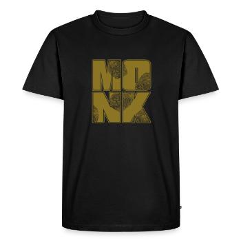 Color changeable | Monk - Men's Premium Organic T-Shirt - black - Front - Nico (187cm)