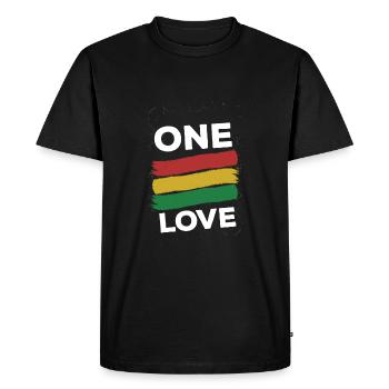 A Love Jamaican Rasta Funny Citation Regga - T-shirt Premium bio Homme - noir - Devant - Nico (187cm)