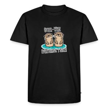 Everything Nice Otter-Wise! Otter moderately good everything! - Men's Premium Organic T-Shirt - black - Front - Nico (187cm)
