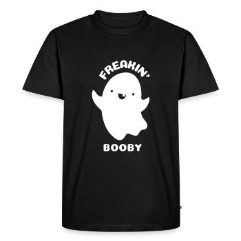 FREAKIN WHITE BOOBY - T-shirt Premium bio Homme - noir - Devant - Nico (187cm)