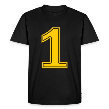 #1 - T-shirt Premium bio Homme - noir - Devant - Nico (187cm)