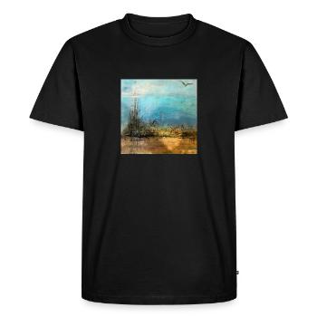 LE DESERT - T-shirt Premium bio Homme - noir - Devant - Nico (187cm)