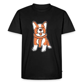 Corgi - T-shirt Premium bio Homme - noir - Devant - Nico (187cm)